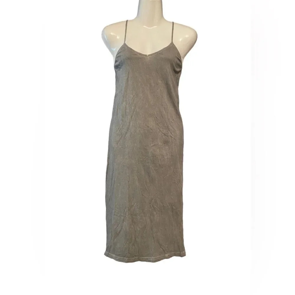 Organic Hemp Cotton Spaghetti Strap Racerback Slip Dress